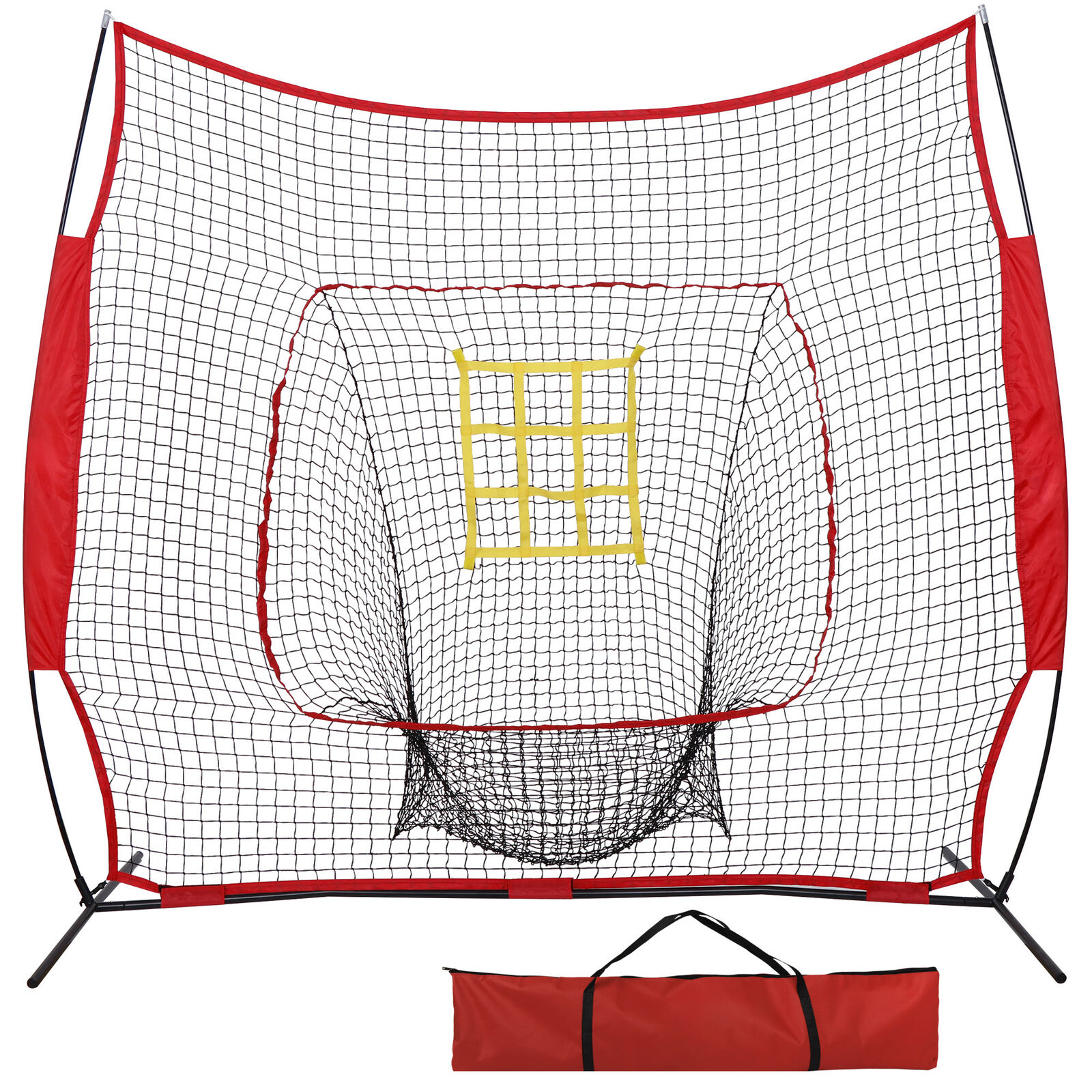 Great Choice Products 7Ft Baseball Softball Backstop Practice Net For Hitting Pitching Batting W/Bag