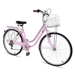 Great Choice Products 26'' Ladies Commuter City Bike Shimano 7 Speed Cruiser Bicycle Cushion Seat