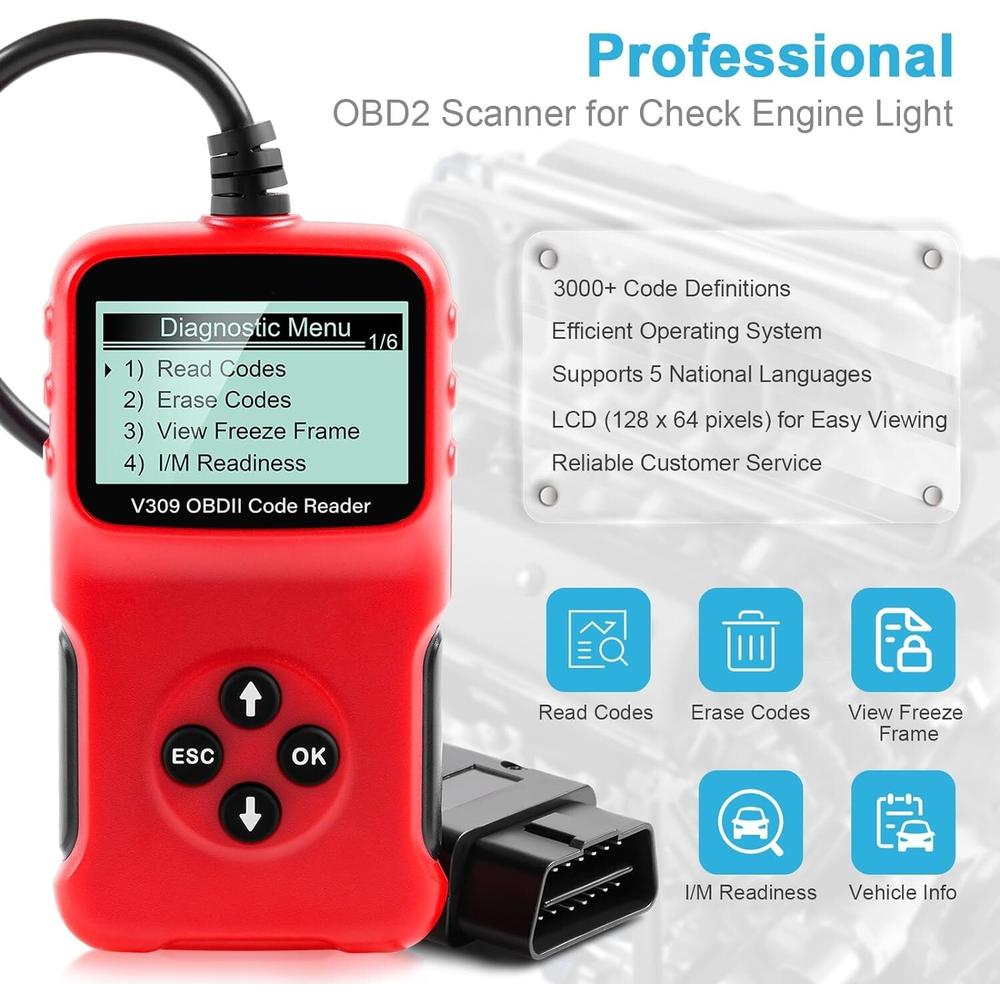 Great Choice Products Automotive Obd2 Scanner Obd Code Reader Car ...