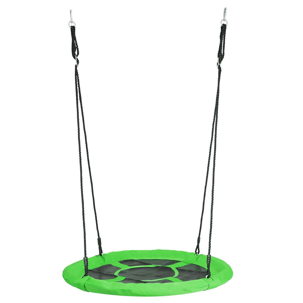 Great Choice Products 40'' Kids Spider Web Tree Swing Set Saucer Swing Outdoor Backyard Green