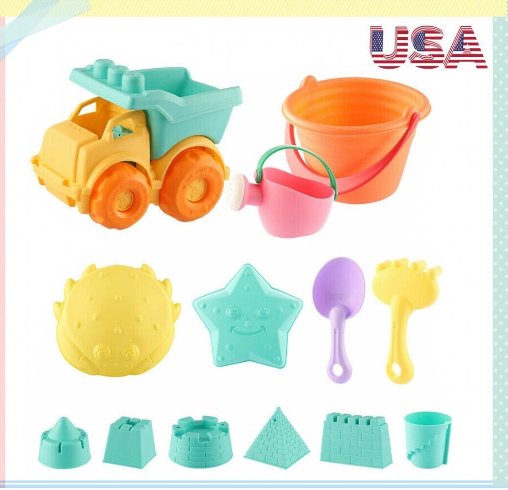 Great Choice Products 13 Pcs Kids Beach Sand Toys Sandbox Bucket Shove Tool Fun Play Set For Ages 3-10