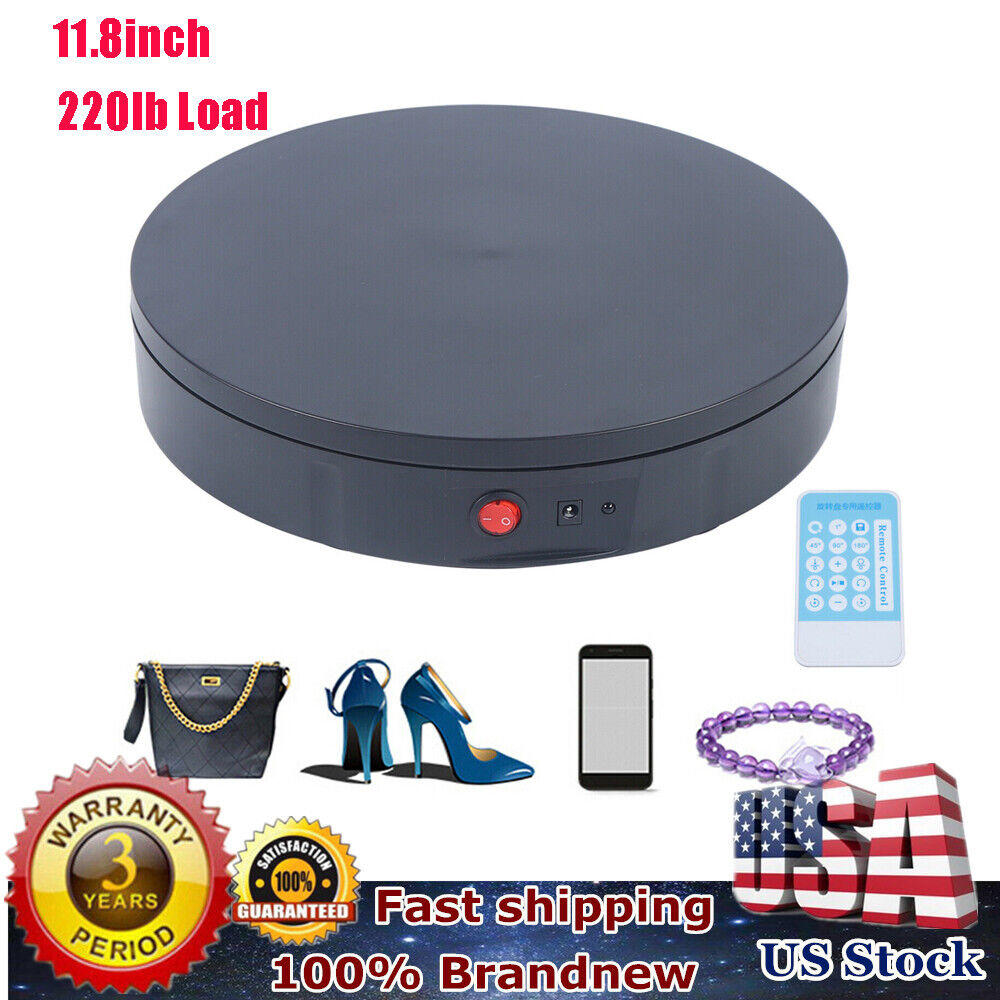 Great Choice Products 11.8Inch 110V Electric Motorized Rotating Turntable Display Stand 220Lb Load New