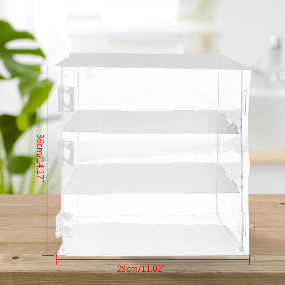Great Choice Products 3-Tier Clear Acrylic Display Case For Collectible,Dustproof Protection Showcase