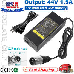 Great Choice Products 44V 1.5A Xlr Power Charger For 36V Lead-Acid Battery For Electric Scooter E-Bike