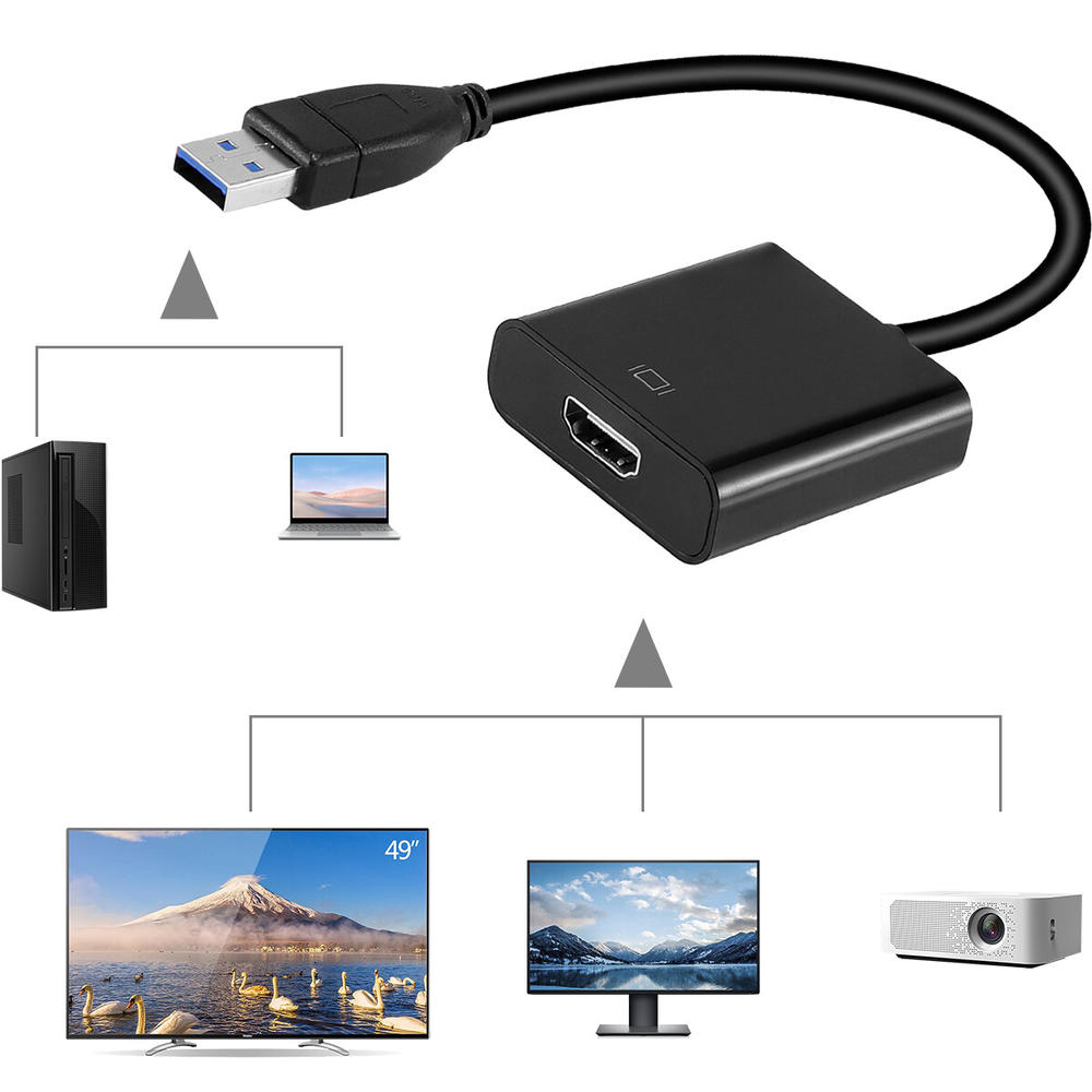 Great Choice Products 2X Usb 3.0 To Hd 1080P Hdmi Video Cable Adapter ...