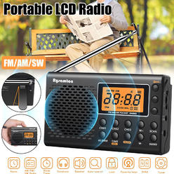 Great Choice Products Portable Pocket Radio Am/Fm/Sw Alarm Clock Timer Large Digital Display Earphones