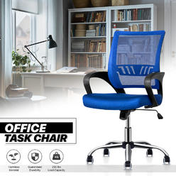 Great Choice Products Midback Fabric Mesh[Sapphaire]Clerk Task Chair Home Office Pc Computer Desk Seat