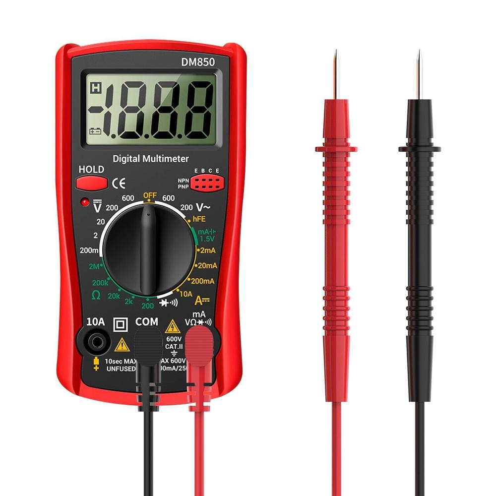 Great Choice Products Lcd Digital Multimeter Voltmeter Ammeter Ohmmeter Volt Ac Dc Tester Leads Meter