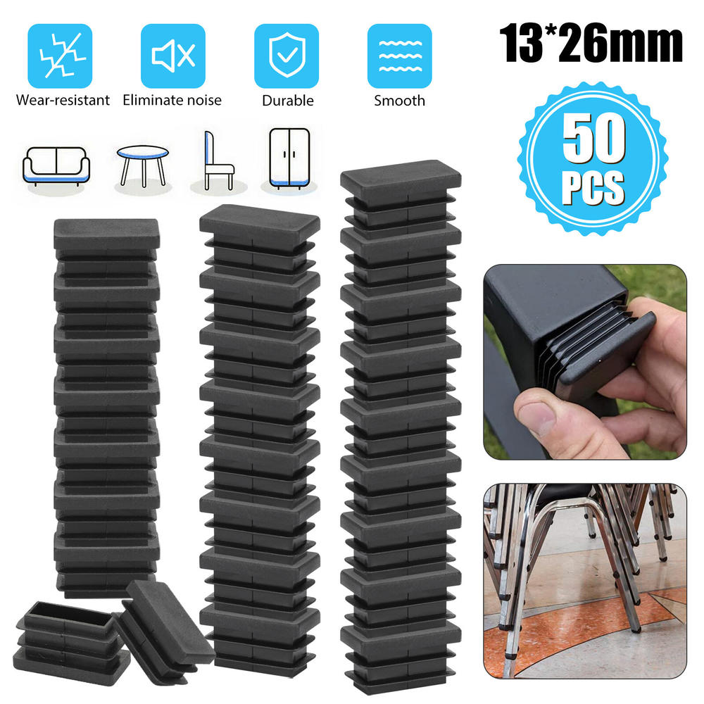 Great Choice Products 50X Rectangle Tube Hole Plug Plastic Tubing End ...