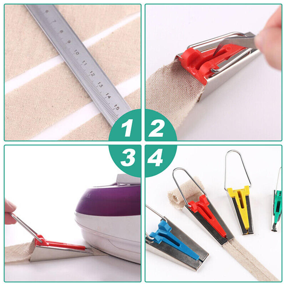 Great Choice Products 5Pcs Fabric Bias Binding Tape Maker Kit Binder Foot For Sewing Quilting Diy Tool