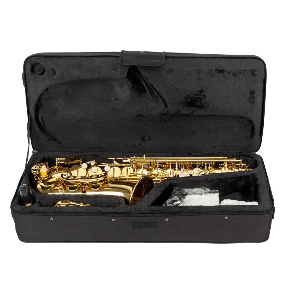 Great Choice Products New Brass School Student Practice Alto Saxophone Sax Kit Golden Color