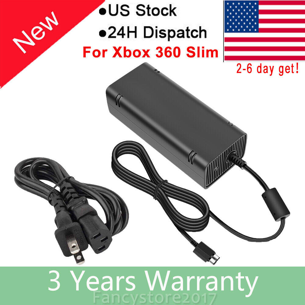 Great Choice Products New For Microsoft Xbox 360 Slim 360 S Power Supply Cord Ac Adapter Power Charger