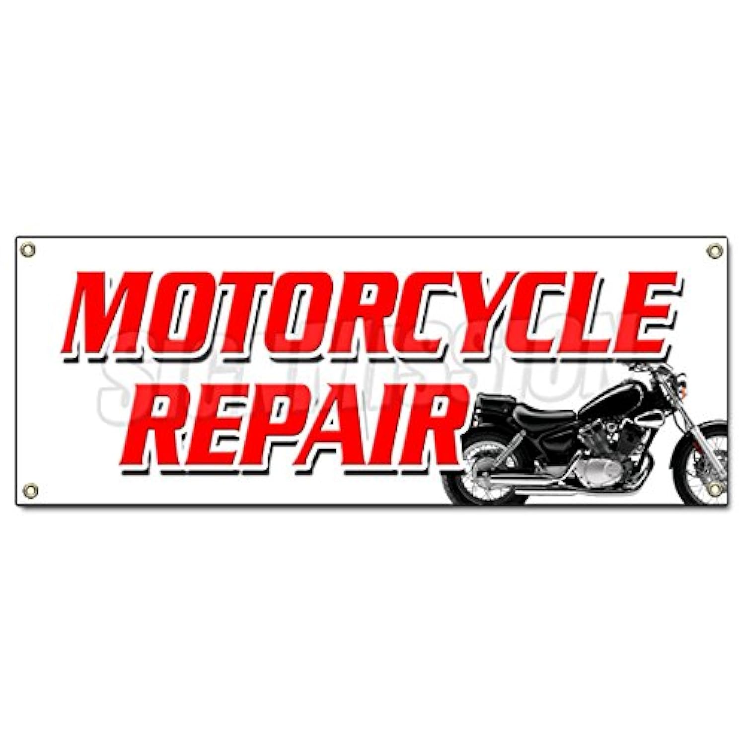 SignMission Motorcycle Repair Banner Sign tech Service Cycle Repair All Brands Sale