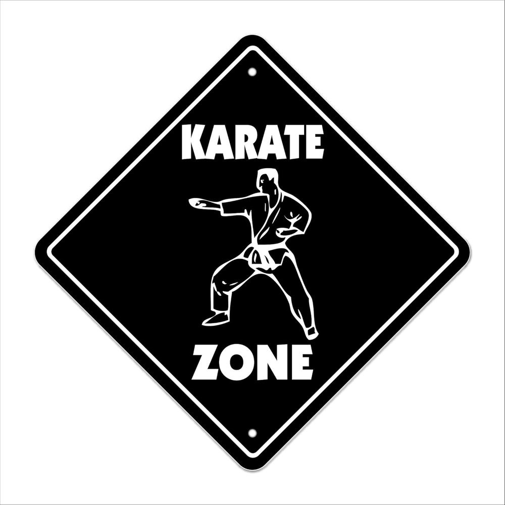 SignMission Karate Crossing Sign Zone Xing | Indoor/Outdoor | 12