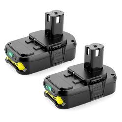 Great Choice Products 2Pack 3000Mah Ryobi 18V Lithium Battery Pack Replacement For Ryobi 18-Volt One+ P104 P105 P102 P103 P107 Cordless Tools Batte…
