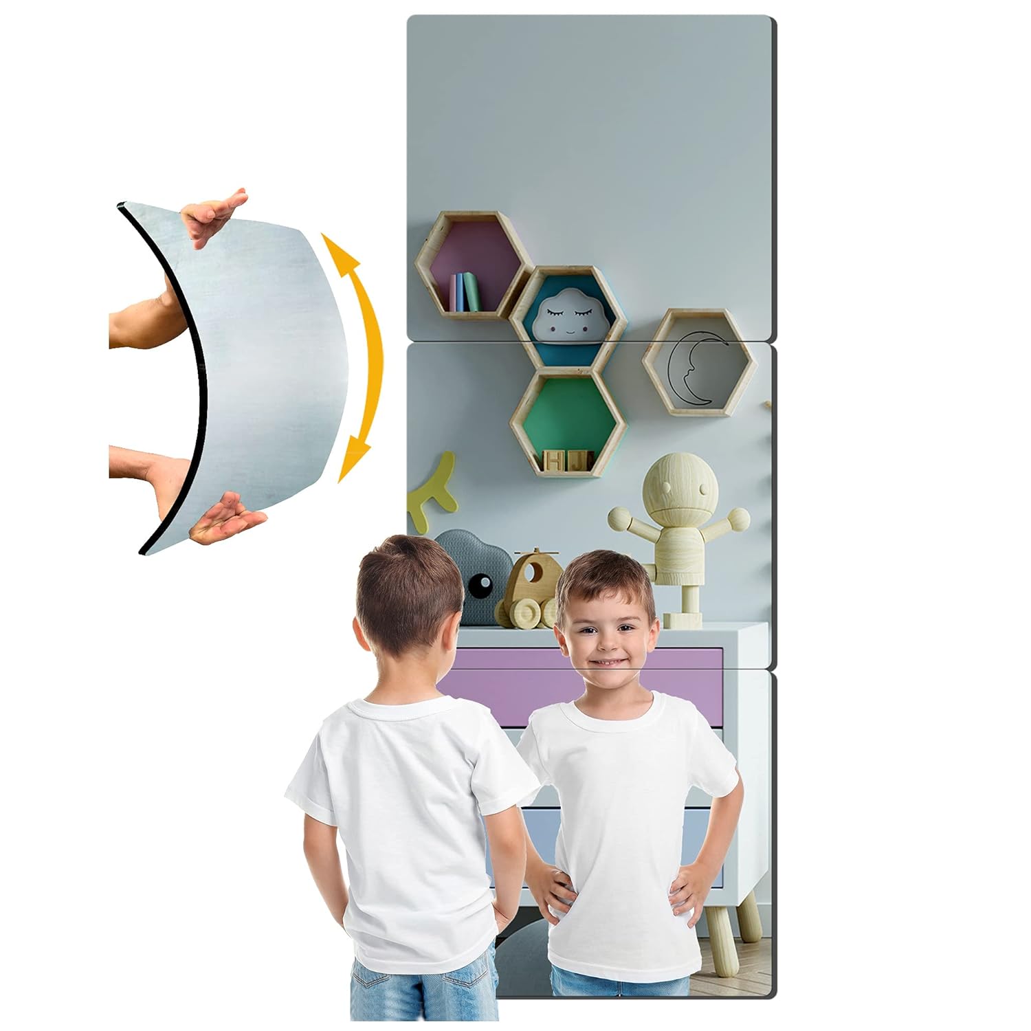 Great Choice Products Nc Plexiglass Acrylic Soft Mirror Non-Glass Shatterproof Mirror Full Length Mirror Wall Mirror Frameless Home Fitness Mirror …