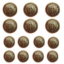 Great Choice Products 14Pcs Antique Gold Blazer Buttons For Men'S Suits Blazers Sport Coats 20Mm 15Mm Metal Shank Blazer Buttons Set For Sewing Coa…