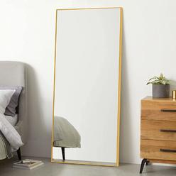 Great Choice Products 47"X22" Full Length Mirror Gold Mirror Full Length Wall Mirror Floor Mirror Bathroom Mirror Large Mirror Wall-Mounted Mirrors…