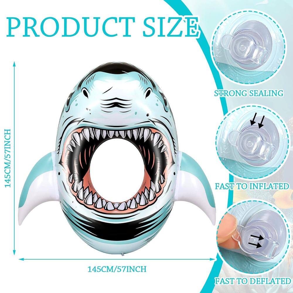Inflatable Shark Raft Great Choice Products 57 Inch Inflatable Shark Pool Float Shark ...