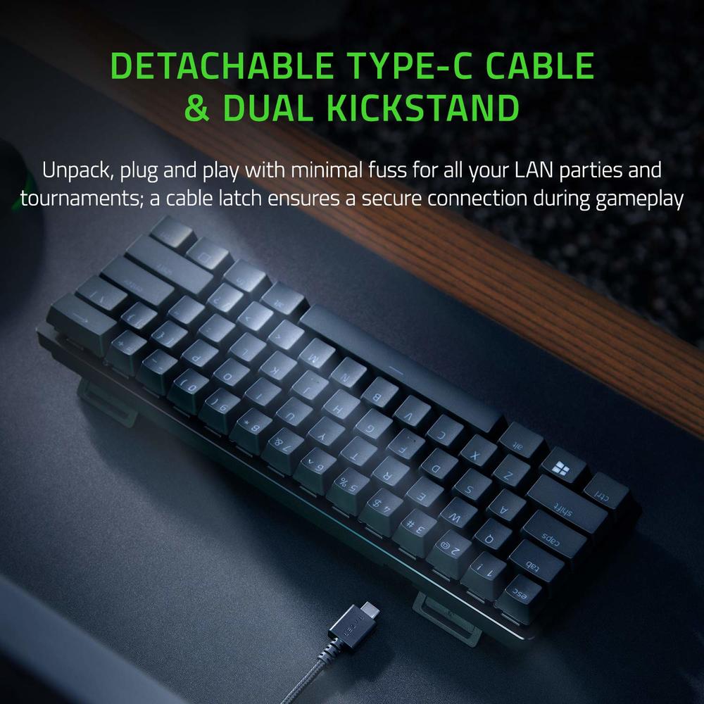 Razer Huntsman Mini 60% Gaming Keyboard: Fast Keyboard Switches - Linear Optical Switches - Chroma RGB Lighting - PBT Keycaps…