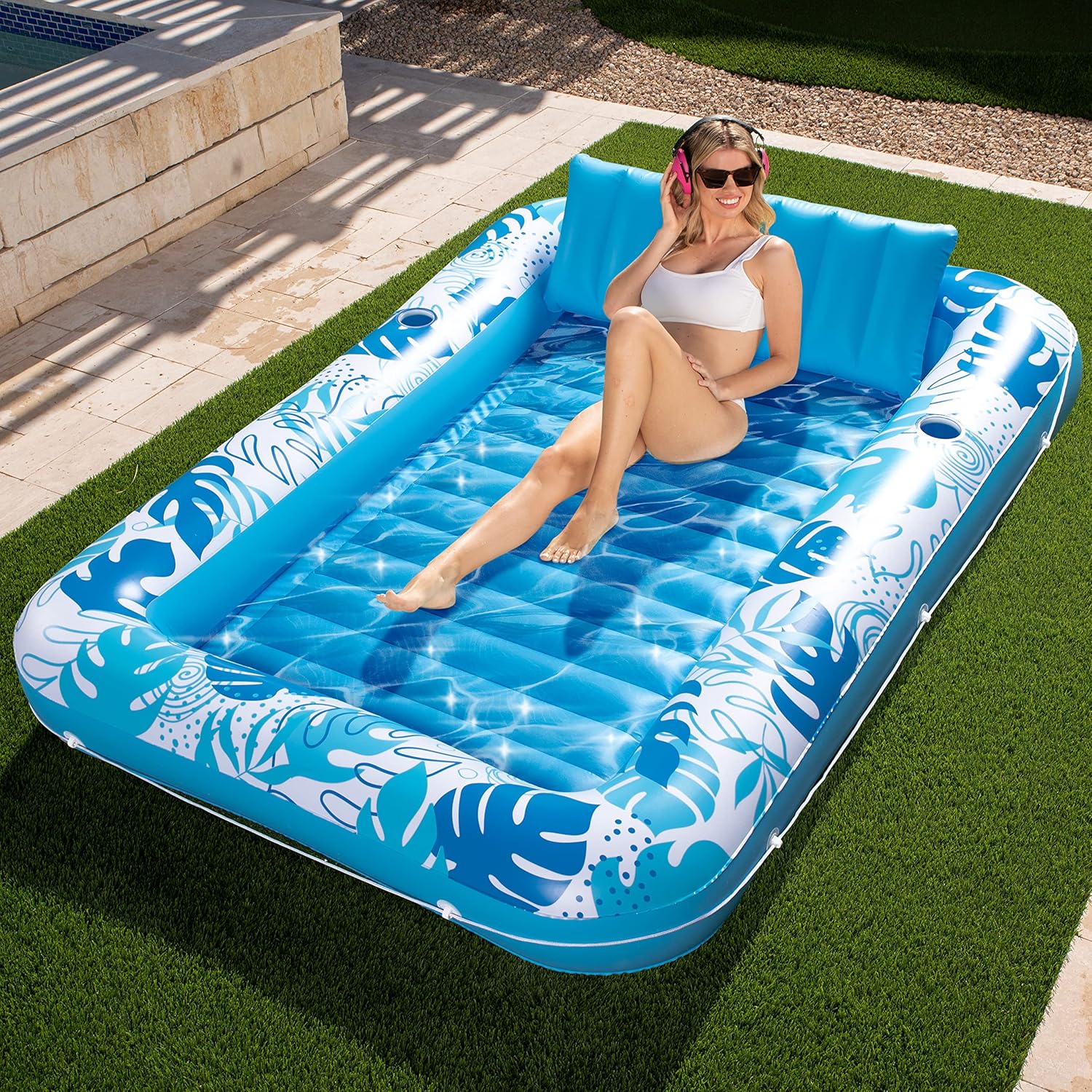 Great Choice Products Inflatable Tanning Pool Lounger Float-Xl, 85