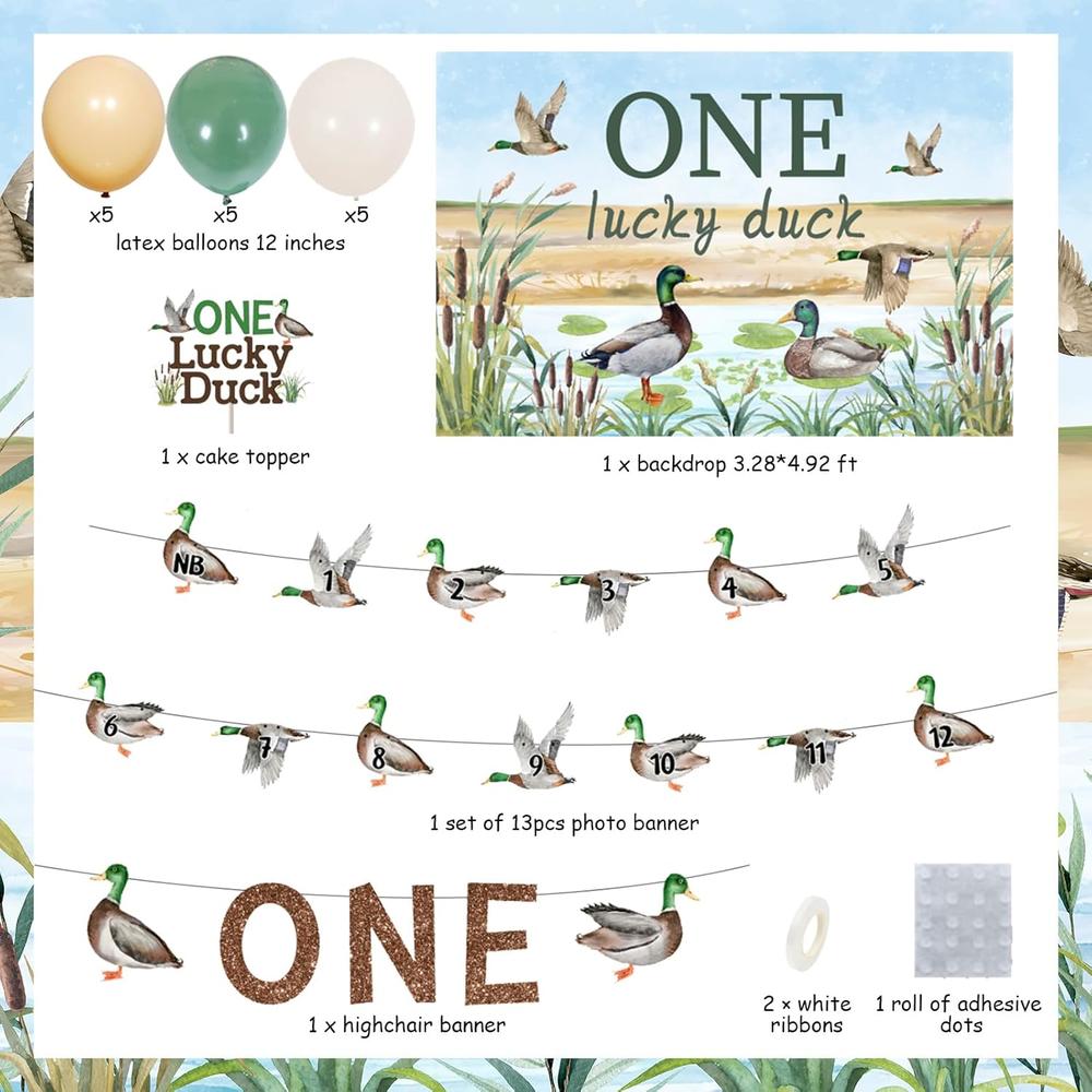 Great Choice Products Mallard Duck 1St Birthday Decorations For 1 Year