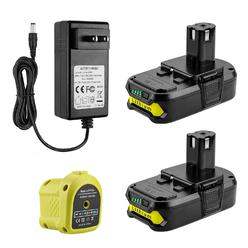 Great Choice Products 2Pack 3.0Ah Replacement P102 Lithium Ryobi 18V Battery + P119 Ryobi Charger Li-Ion & Ni-Cad For Ryobi Oneplus Battery P100 P1?