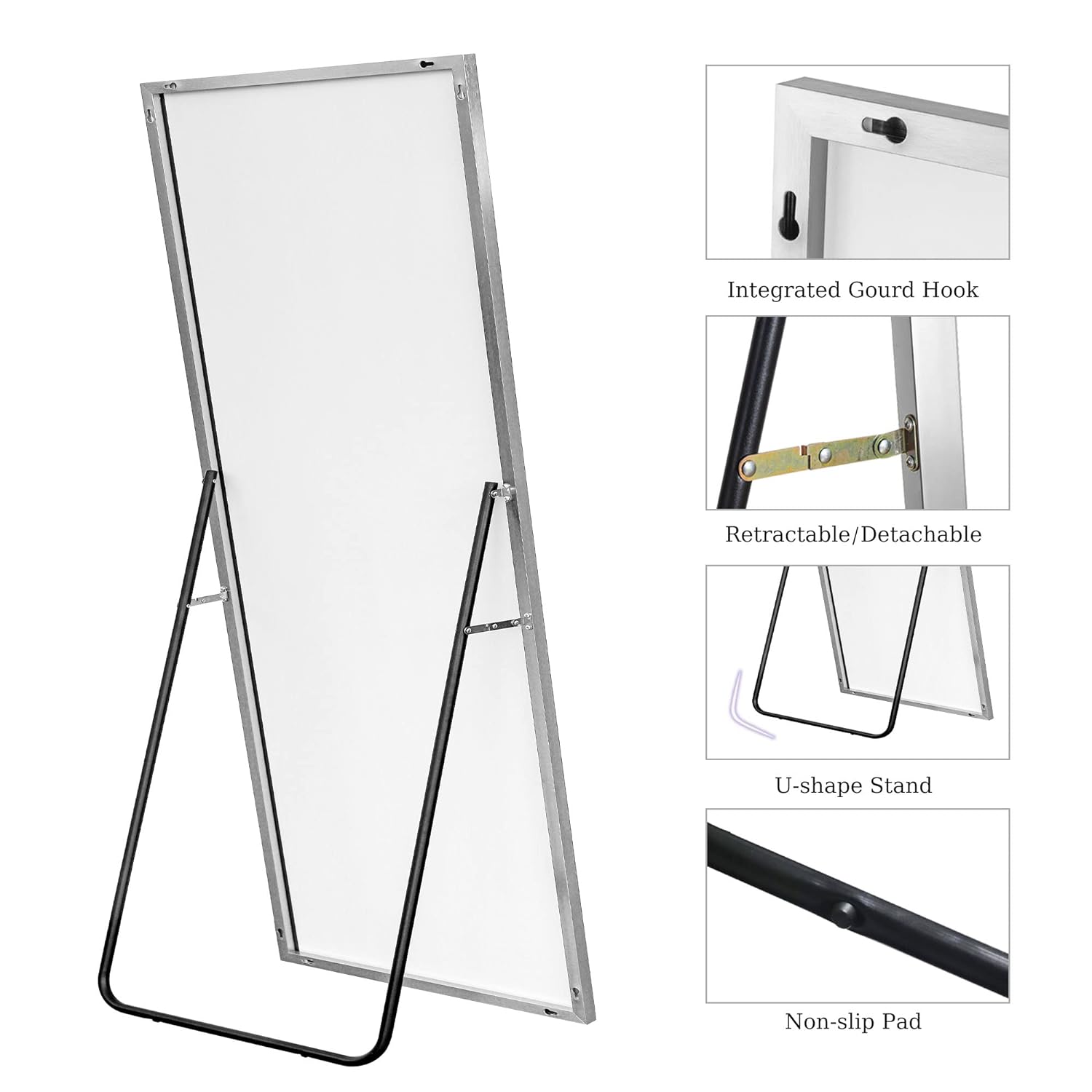 Great Choice Products Full Length Mirror Floor Mirror Dressing Mirror Home Gym Mirror,Large Wall Mirror Bathroom Mirror Standing Mirror,Long Mirror…