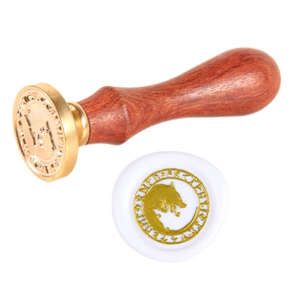 Great Choice Products Halloween Wax Seal Stamp Wolf Head With Viking ...