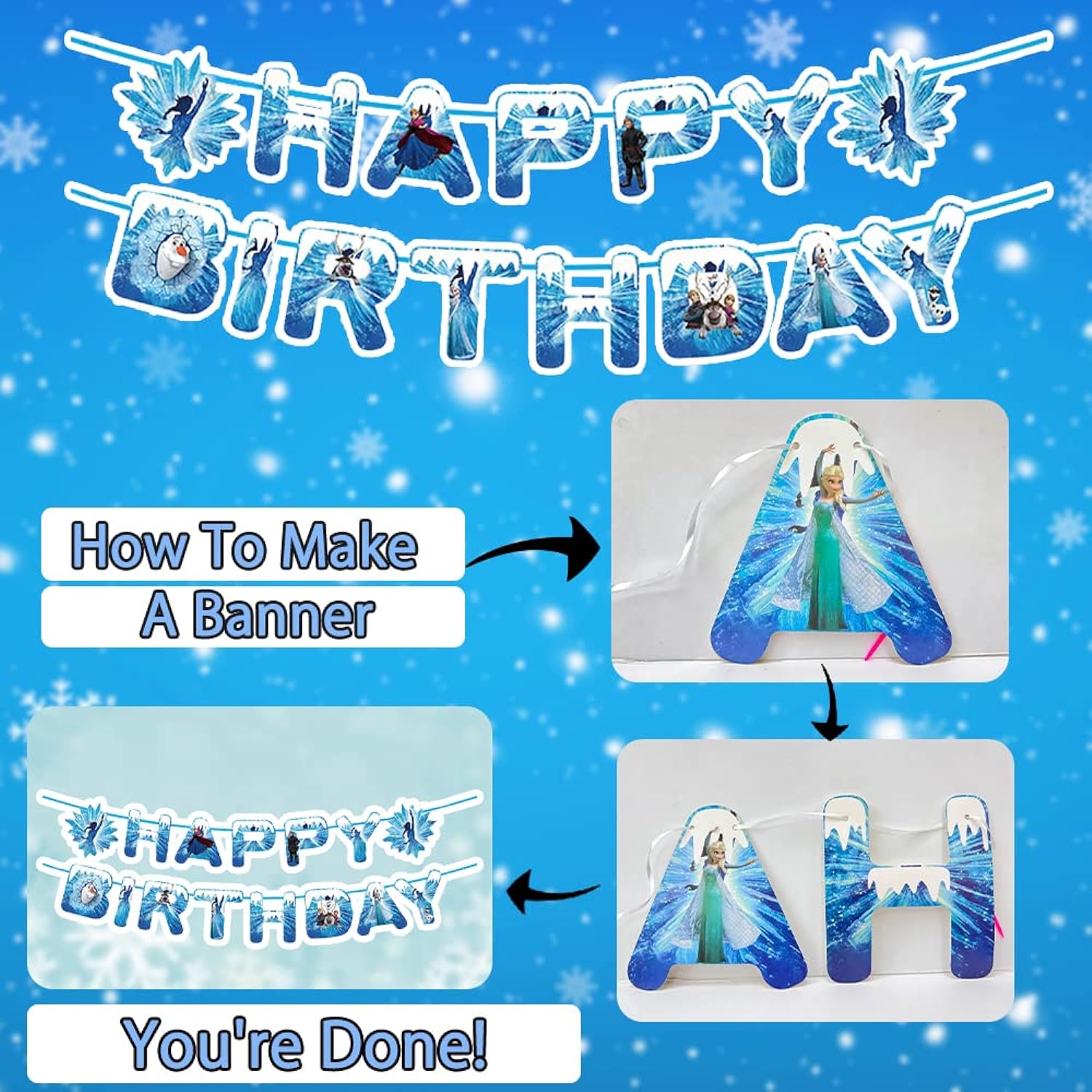 Great Choice Products Frozen Birthday Party Supplies,145Pcs Frozen Party Decorations&Tableware Set-Frozen Themed Birthday Banner Balloons&Frozen Pa…