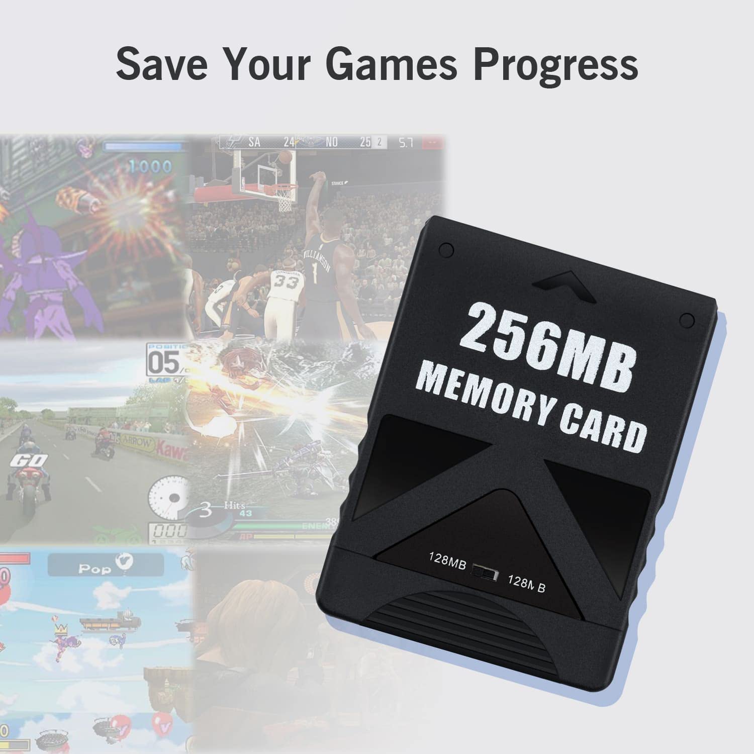 Great Choice Products 256Mb High Speed Game Memory Card For Playstation 2 - Black (1 Pack)