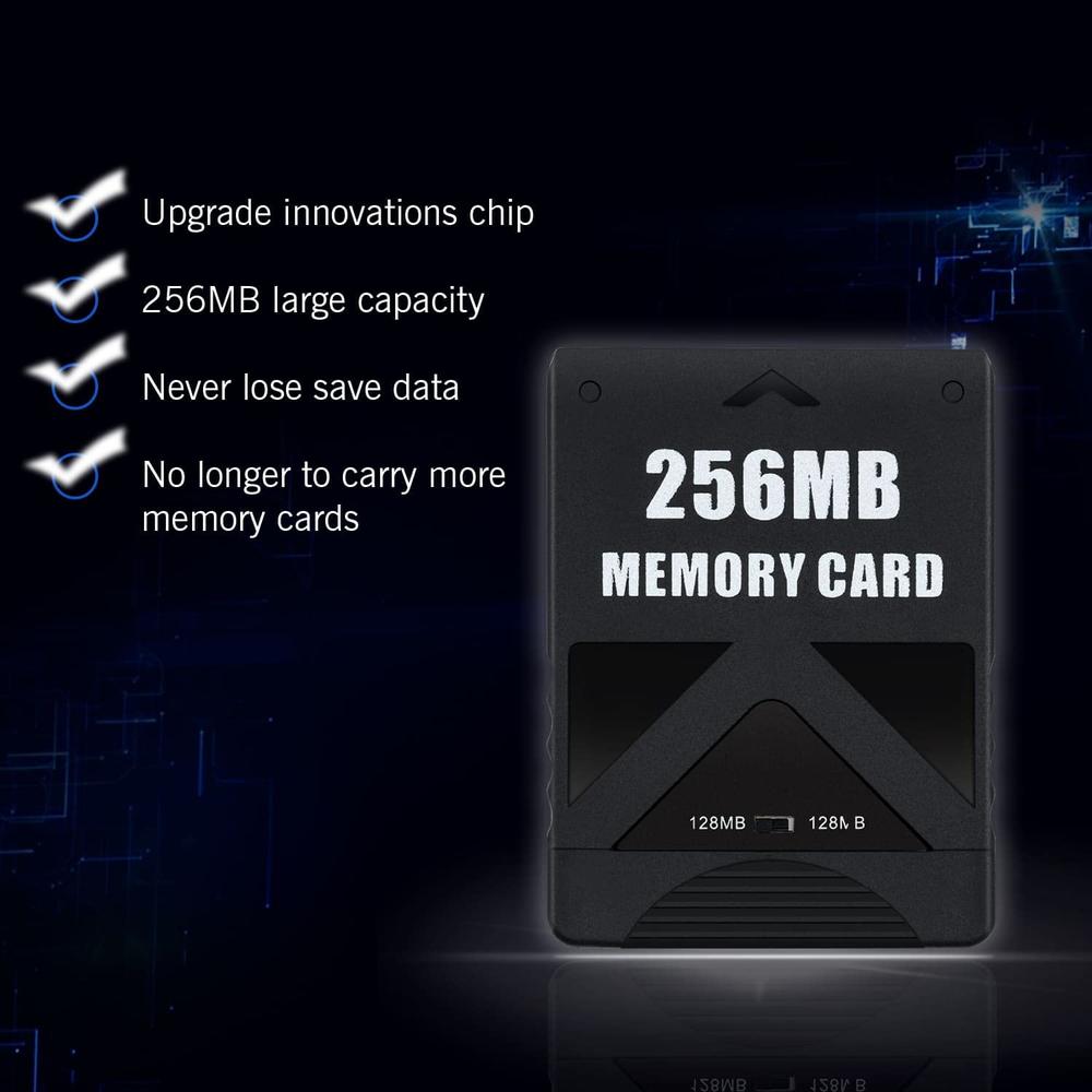 Great Choice Products 256Mb Memory Card For Playstation 2, High Speed Game Memory Card Compatible With Sony Ps2