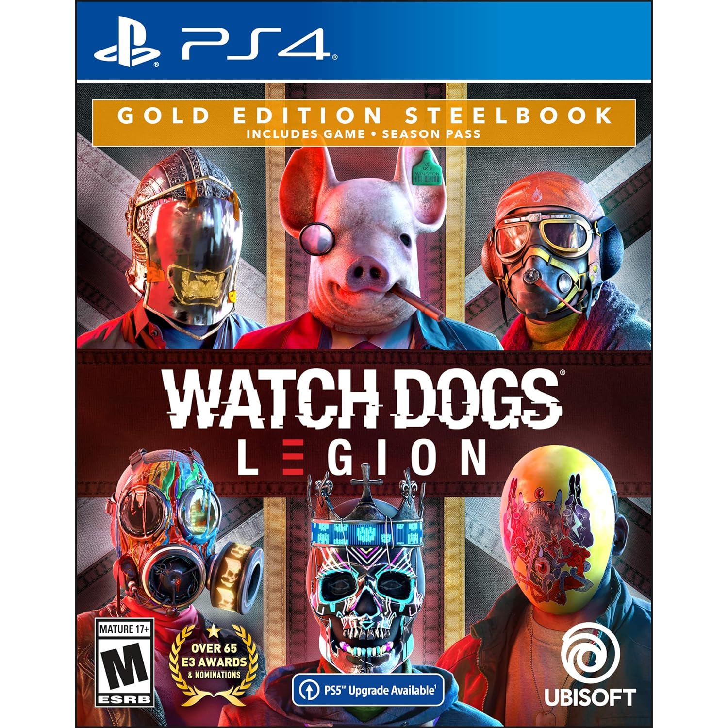 Ubisoft Watch Dogs: Legion PlayStation 4 Gold Steelbook Edition with free upgrade to the digital PS5 version
