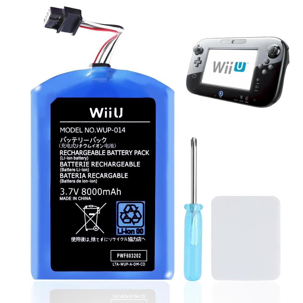 Great Choice Products 8000Mah Wii U Gamepad Battery Replacement Rechargeable Battery Pack Wii Accessories For Nintendo Wii U Gamepad