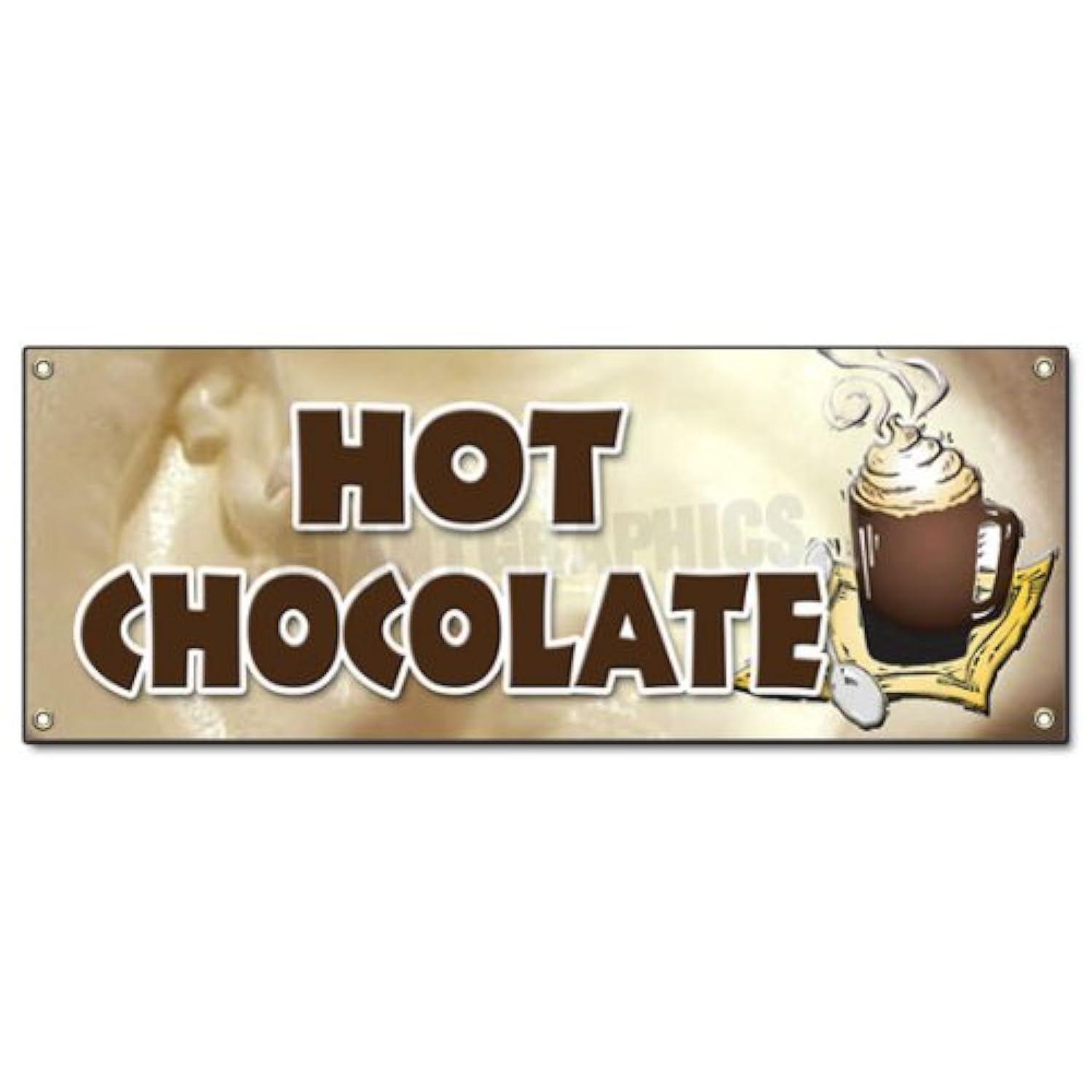 SignMission 72" HOT Chocolate Banner Sign Cocoa Flavor Maker Signs New