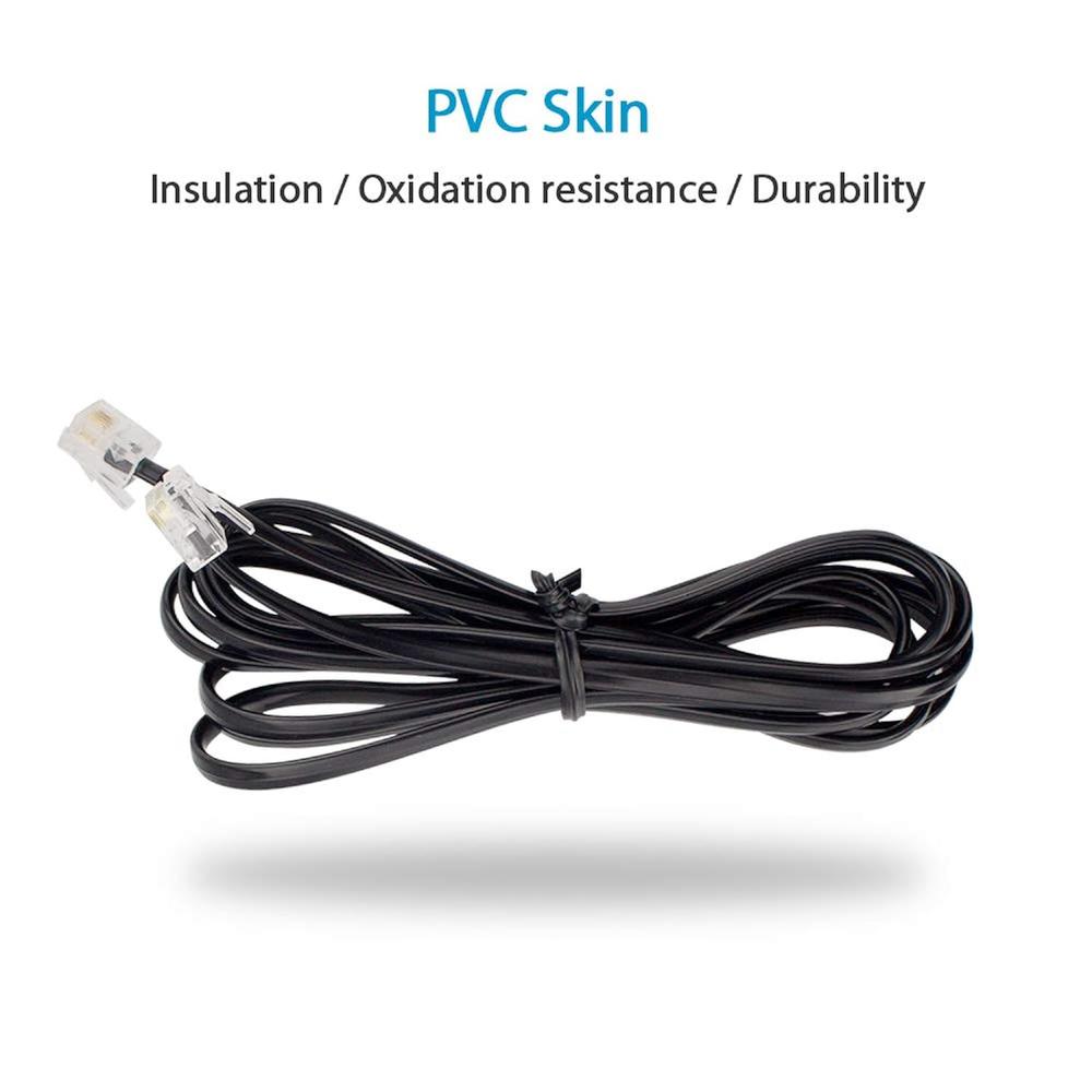 Great Choice Products 2 Pack 2M 6.6Ft Phone Telephone Extension Cord ...