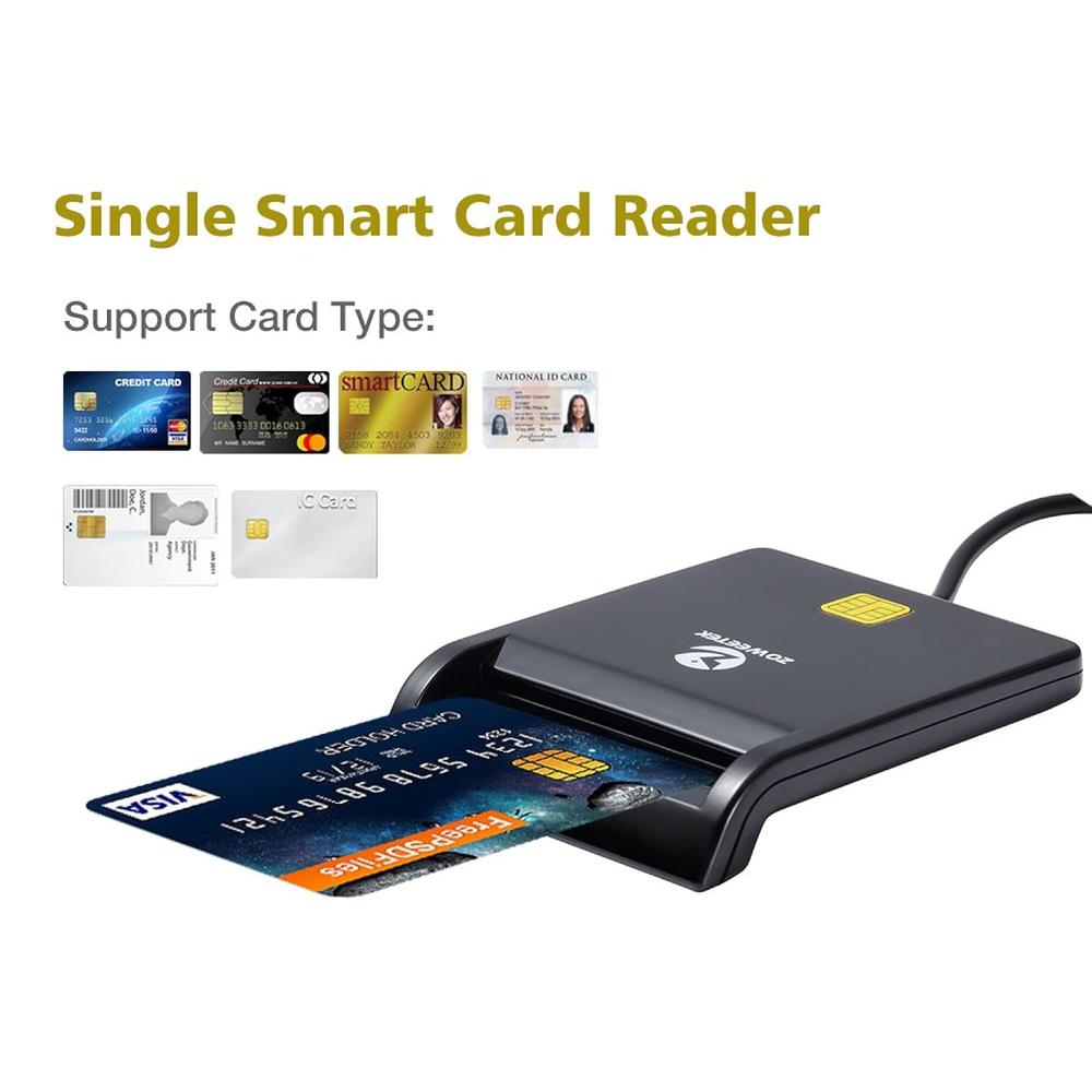 Great Choice Products Cac Card Reader Military, Smart Card Reader Dod Military Usb Common Access Cac, Compatible With Windows, Mac Os And Linux