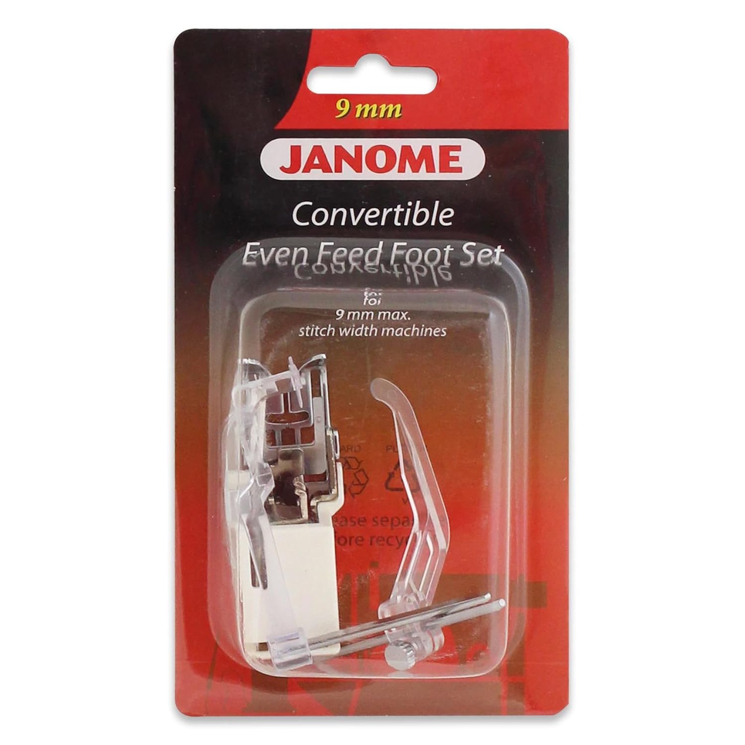 Janome Convertible Even Feed Foot Set for 9mm Non Acufeed Models