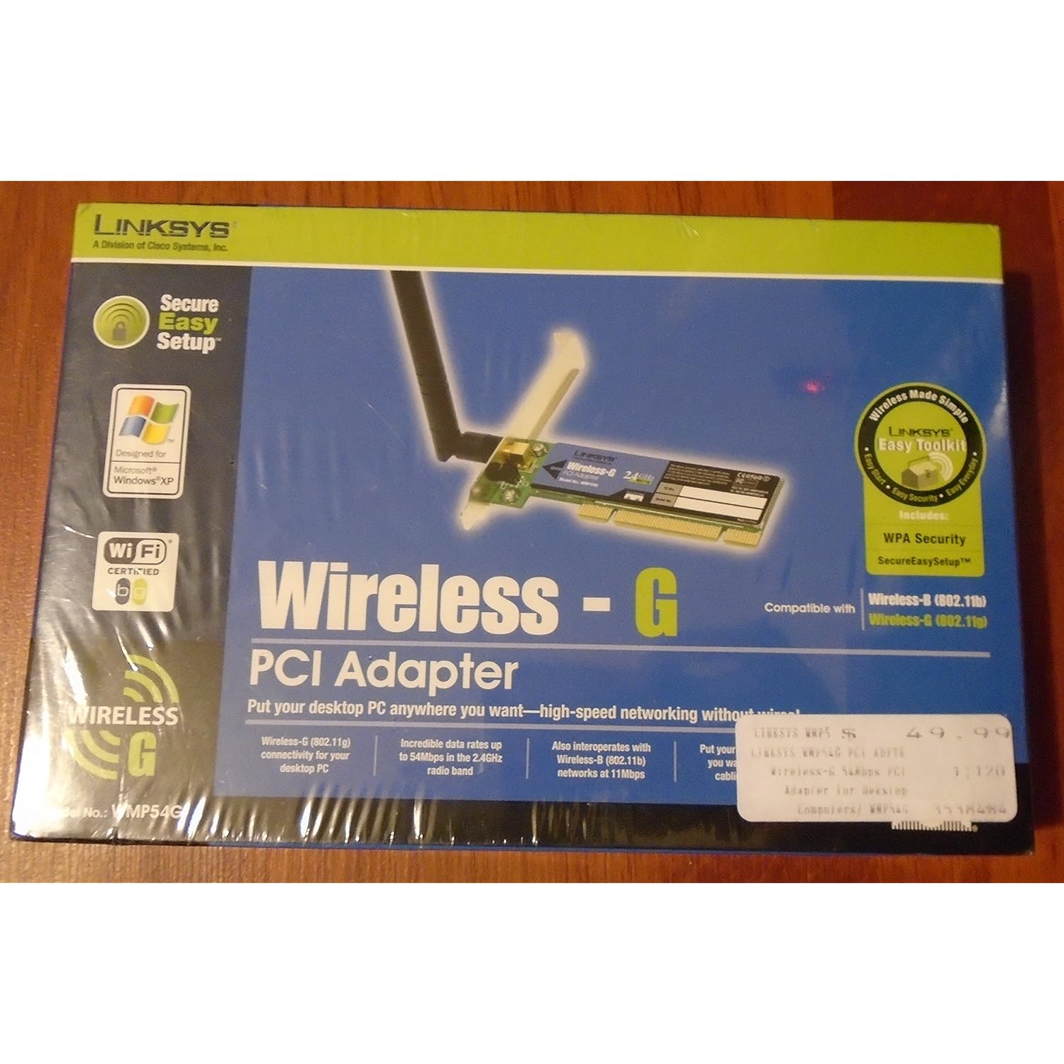 Linksys Cisco-Linksys WMP54G Wireless-G PCI Adapter