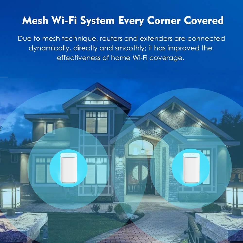 WAVLINK Mesh WiFi System, Up to 5,000 sq.ft Coverage, 3000Mbps Tri-Band Mesh WiFi Router,Replaces WiFi Router and Extender, 3…