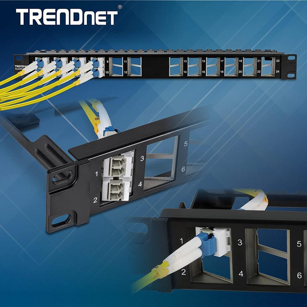 TRENDnet Bundle 24-Port Blank Angled Keystone Shielded 1U Patch Panel ...