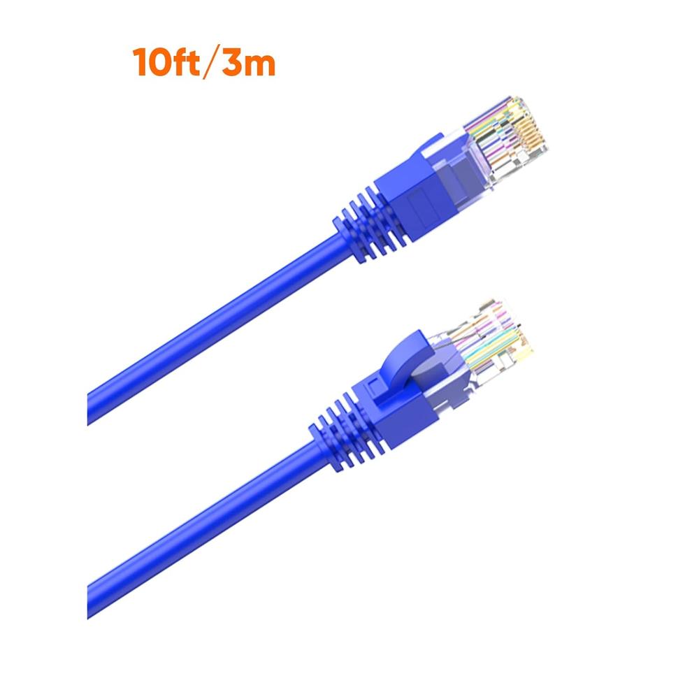 CableCreation Cat 6a Ethernet Cable 2 Pack 10Feet, Network LAN Patch Cord, High Speed 10Gbps Internet Wire, Standard RJ45 Con…