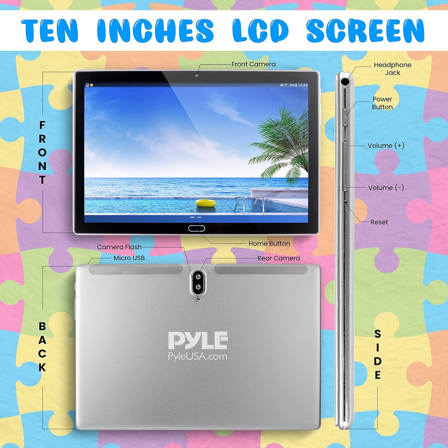 Pyle Kids Tablet with Stylus Pen, 7 Inch Android Tablet with 1080p HD Display, Dual Camera, WiFi Compatibility, Quad-Core Processo…