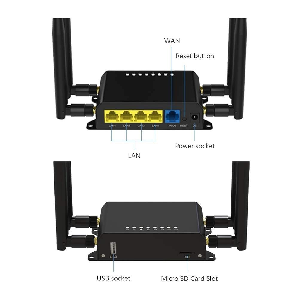 Great Choice Products 4G Lte Router|300 Mbps Cat4 Wireless Wi-Fi Router With Industrial Grade Metal Case/Removable External Antennas/Sim Card Slot …
