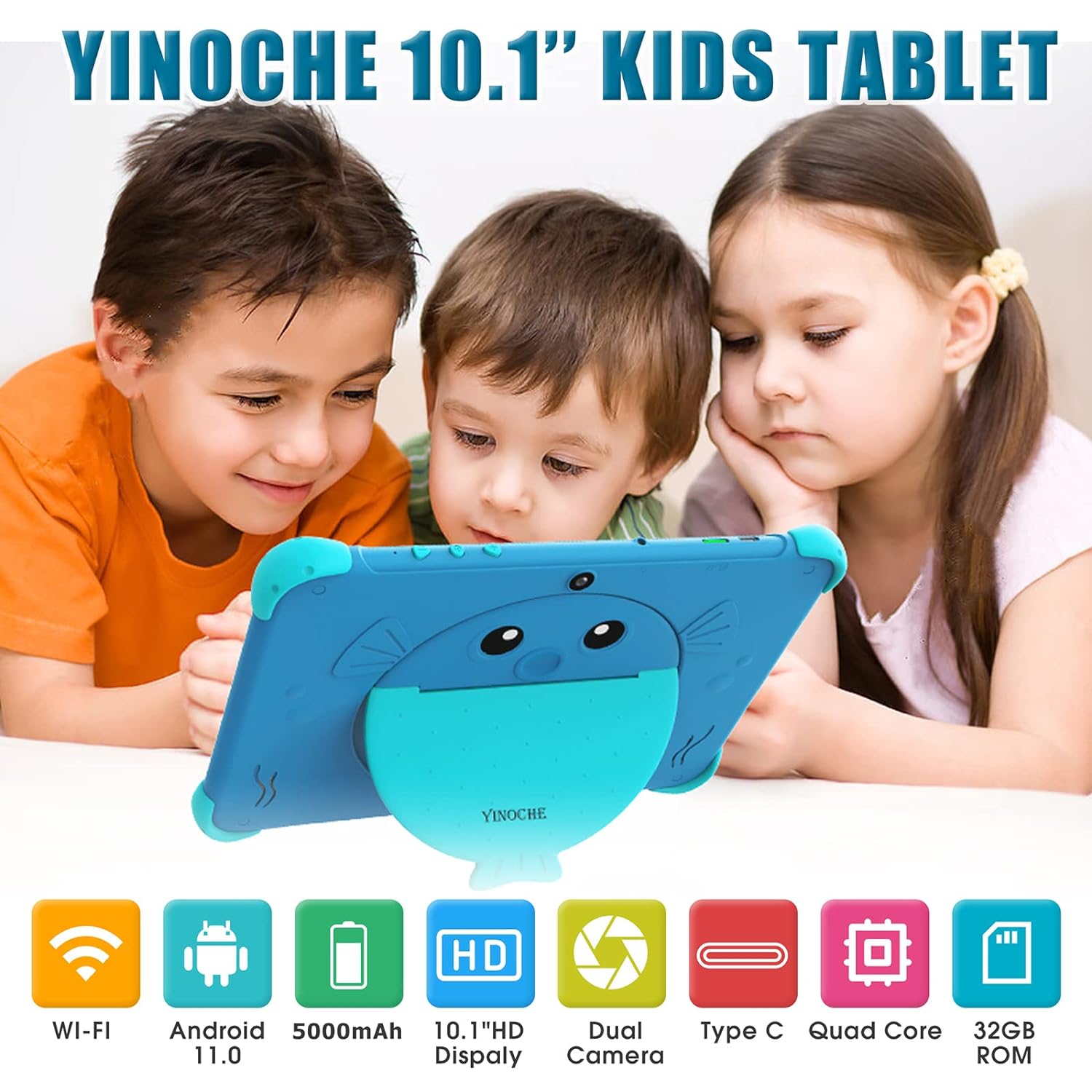 Great Choice Products Kids Tablet 10.1 Inch Tablet For Kids Wifi Kids Tablets Android Toddler Tablet With Dual Camera Android 11.0 2Gb 32Gb Rom 128…