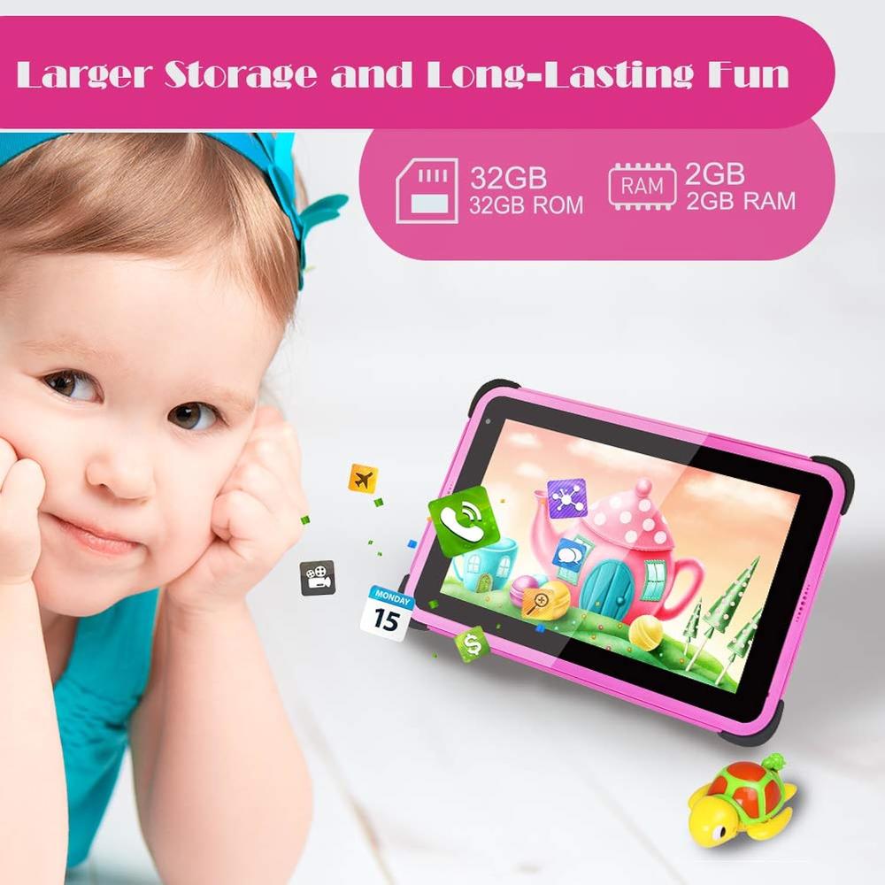 Great Choice Products Kids Tablets 7 Inch Android 11 Tablet Coppa Certified Touch Screen Tablet For Kids Toddlers Children'S Tablet 2Gb Ram+32Gb Ro…