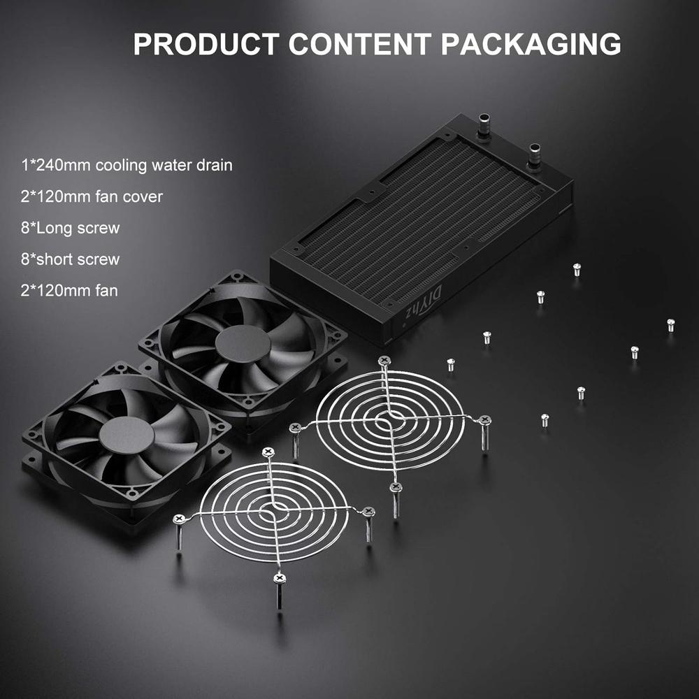 Great Choice Products Water Cooling Computer Radiator, 12 Pipe Aluminum ...