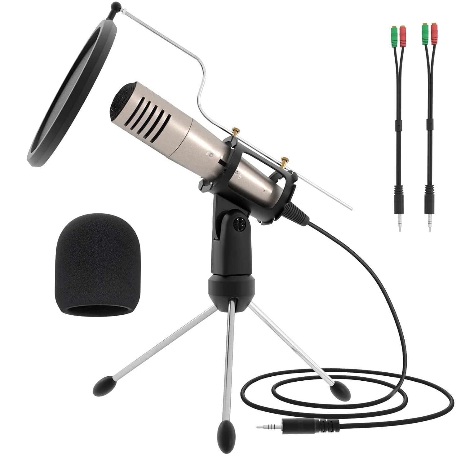 Great Choice Products Condenser Microphone 3.5Mm Pc Microphone Recording Microphone Plug And Play Computer Mic For Youtube Gaming Podcasting Online…