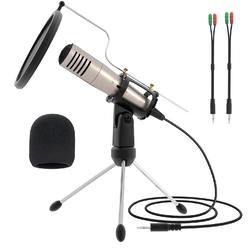 Great Choice Products Condenser Microphone 3.5Mm Pc Microphone Recording Microphone Plug And Play Computer Mic For Youtube Gaming Podcasting Online…