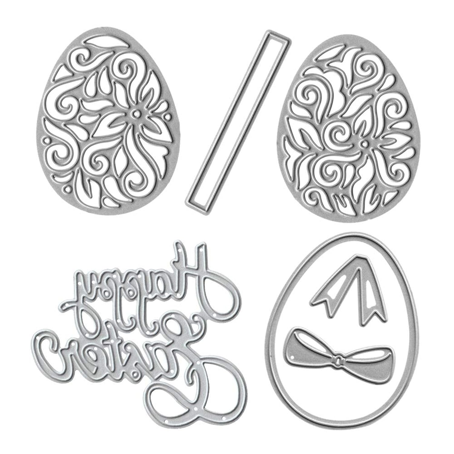 Great Choice Products Metal Easter Die Cuts Eggs And Happy Easter Embossing Stencil Cutting Dies For Card Making Scrapbooking Paper Craft Album Sta…